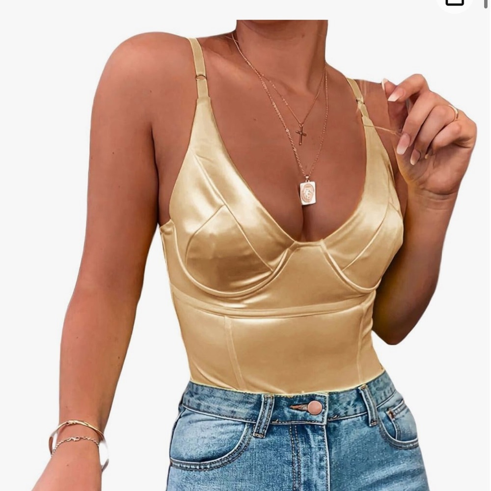Gold body suit